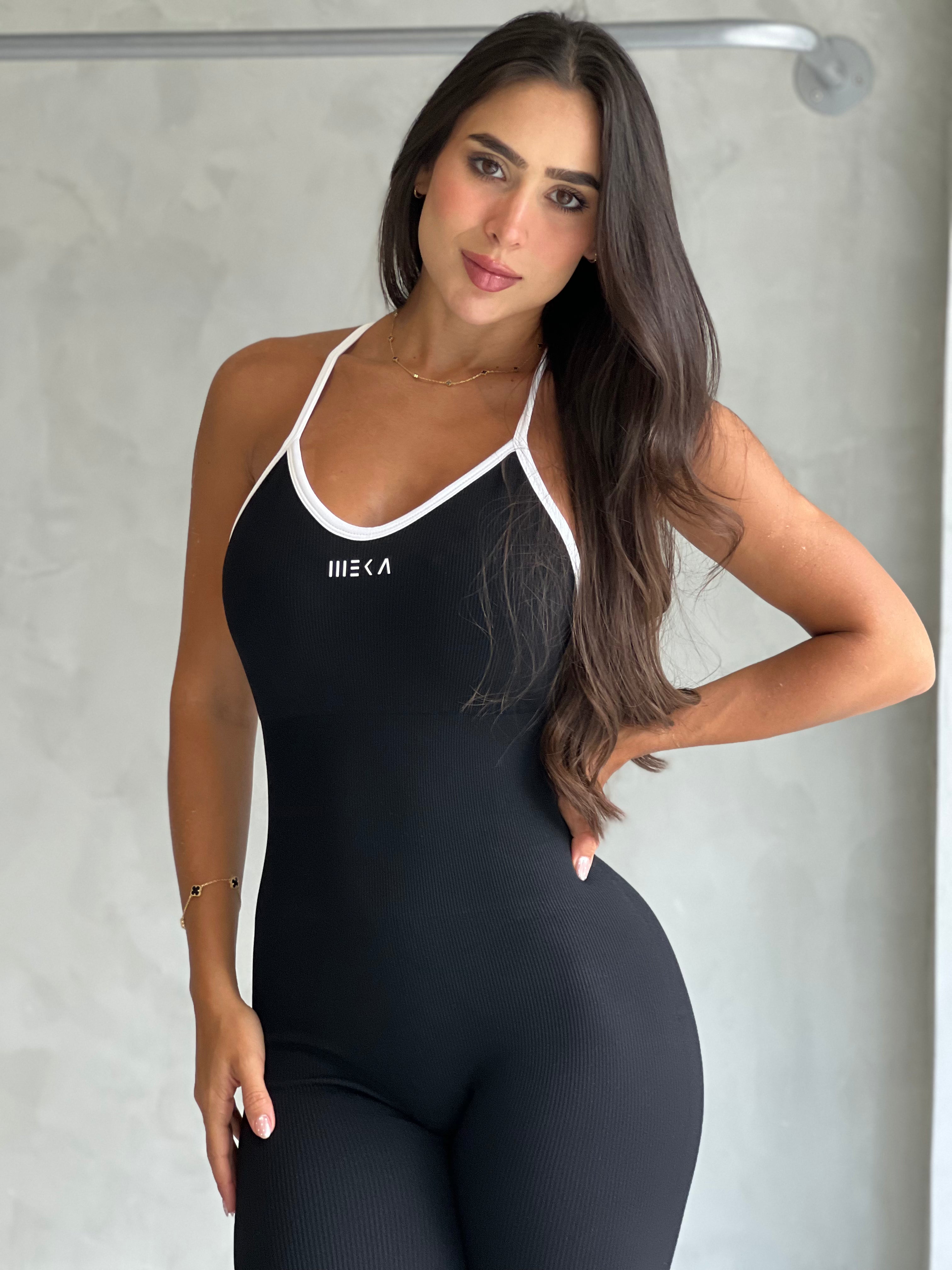 ENTERIZO SPANDEX BORDE BLANCO