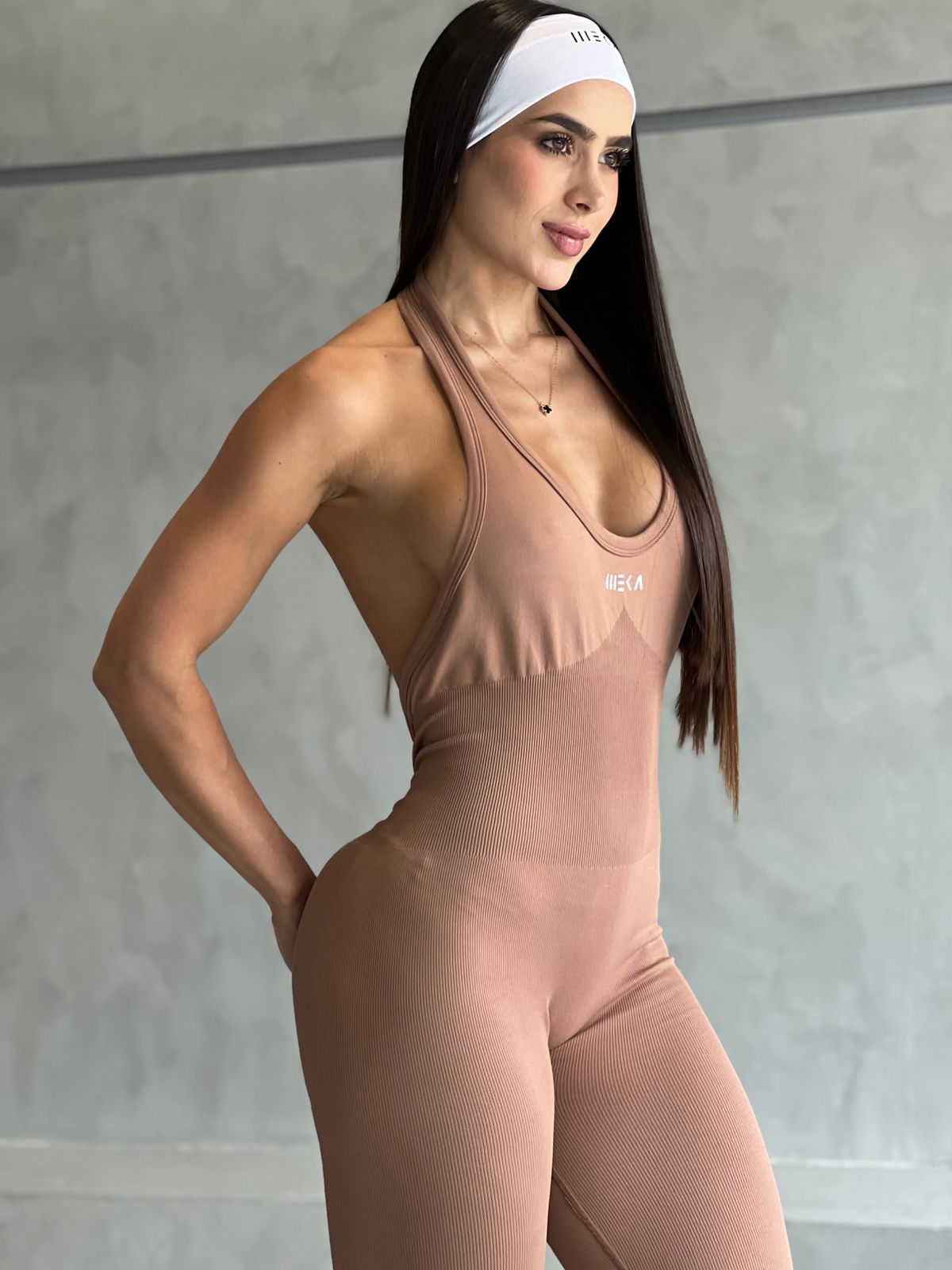 ENTERIZO HALTER LARGO PUSH UP